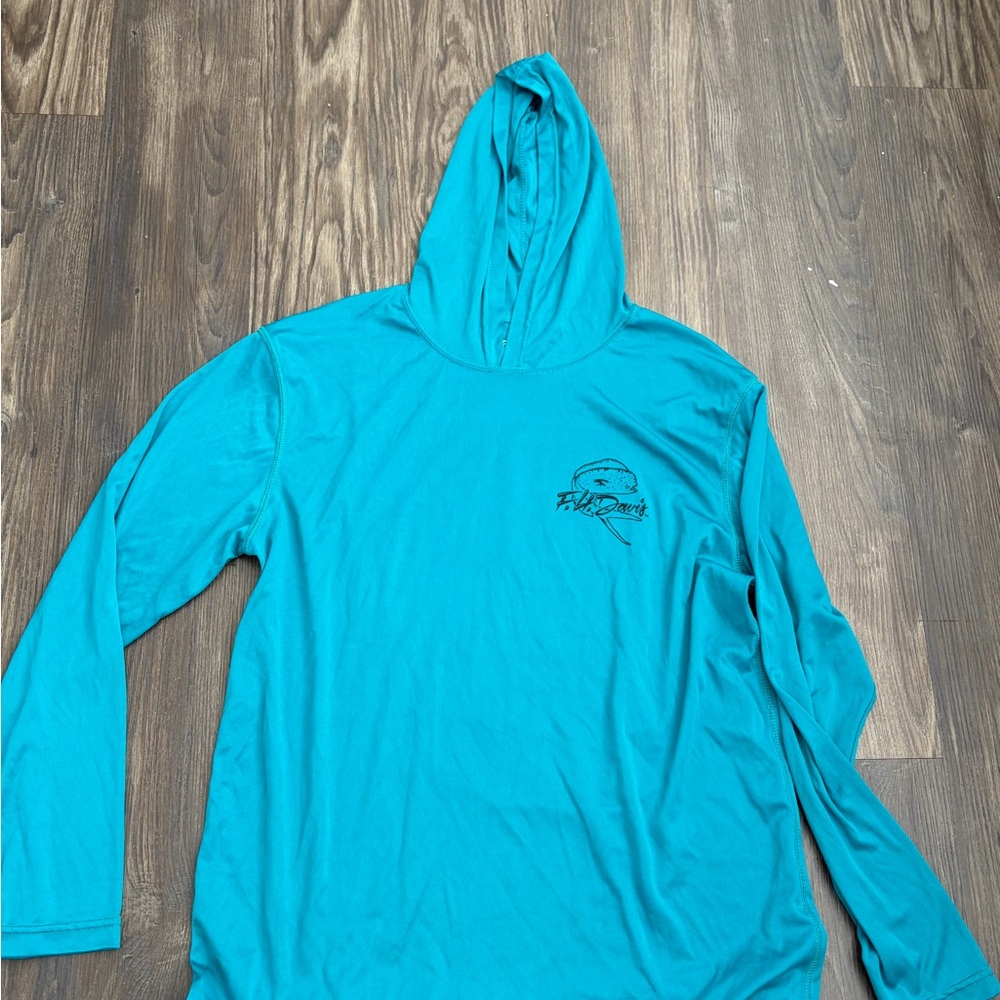 Teal Long Sleeve Hoodie Tee